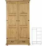 Nábytek z lesa Šatní skříň NZL-SK731 masiv rustikal 107 cm – Sleviste.cz