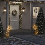 vidaXL Vánoční světelná dekorace s hroty Kometa 80 LED diod 62 cm Černá – Hledejceny.cz
