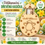 ADVIPO dekorace Velikonoční dřevěná kasička na peníze kuřátko ve skořápce 130 × 90 mm – Hledejceny.cz
