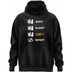 CS:GO Mikina Eat Sleap CS2 Repeat Černá – Zboží Dáma