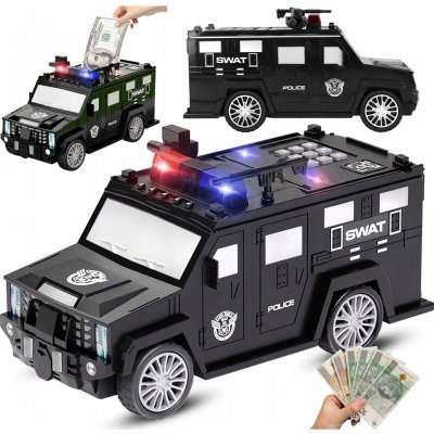 Pokladnička Kruzzel policejní auto černá – Zboží Dáma