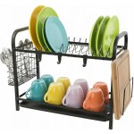 Odkapávač na nádobí Odkapávač kovový dvoupatrový s držáky kompaktní – Sleviste.cz