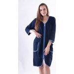 Bavlněný župan Denisa tmavě modrý – Zboží Dáma