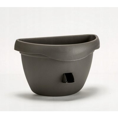 Plastia květináč samozavlažovací Siesta na zeď 29 cm antracit – Hledejceny.cz