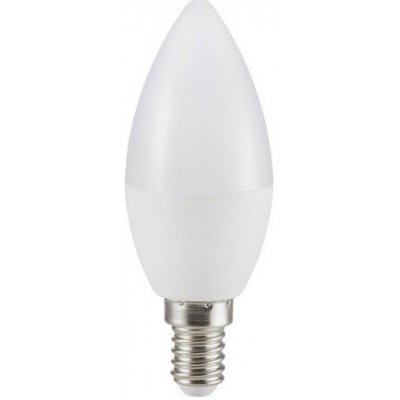 V-tac Mléčná LED svíčka E14 5,5W CRI95, Studená bílá 6000 6500K