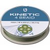 Rybářské lanko Kinetic pletená šňůra 4 Braid Dusty Green 150m 0,12mm 10,3kg