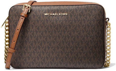 Michael Kors Jet Set Large Printed Logo crossbody bag Brown