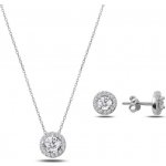 Olivie sada stříbrných šperků zirkon 2543 – Zboží Dáma