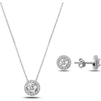 Olivie sada stříbrných šperků zirkon 2543 – Zboží Dáma