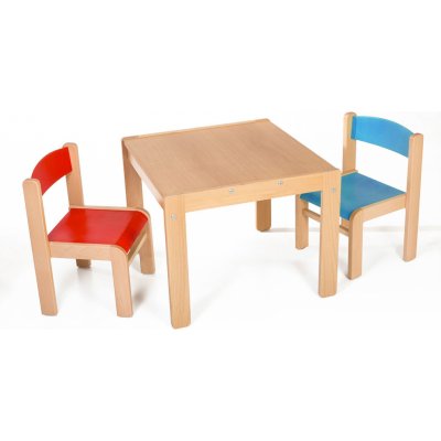 Hajdalánek stolek Lucas + židličky Luca červená modrá – Zboží Mobilmania