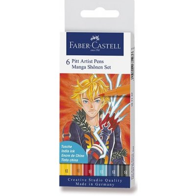 Faber-Castell 6715 Shonen popisovač Pitt Artist Pen Manga 6 ks