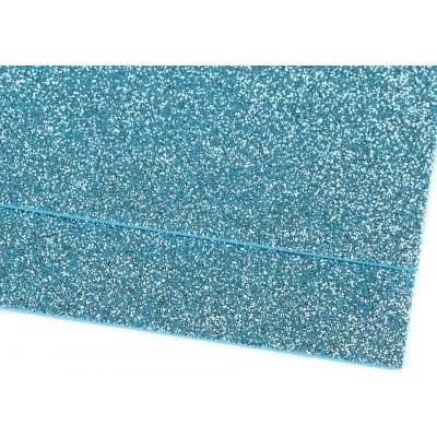 Pěnová guma Moosgummi s glitry modrá ledová 20x30 cm - 2ks – Zbozi.Blesk.cz