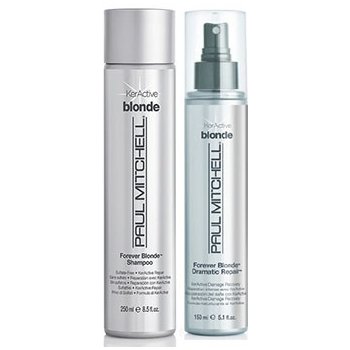 Paul Mitchell Platinum Blonde šampon 300 ml + Dramatic Repair pečující sprej 150 ml dárková sada