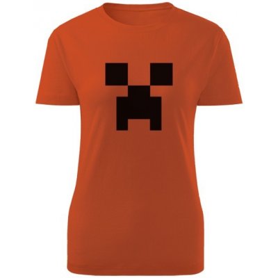 Tričko s potiskem MineCraft creeper GIRL Oranžová