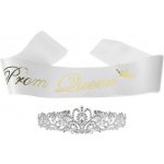 Amosfun 2 kusy promoční fotobudky rekvizity promoční koruna pro maturitní ples královna šerpa – Zboží Dáma