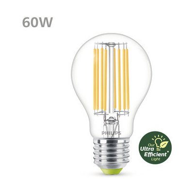 Philips LED žárovka A60 E27 4W/60W 3000K 840lm třída energetické náročnosti A – Hledejceny.cz