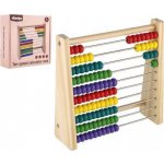 Teddies Počítadlo 100 kuliček dřevo 18 x 18 cm – Sleviste.cz