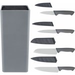 SILVERCREST Sada kuchyňských nožů a bloku na nože šedá 5 ks – Zboží Dáma SILVERCREST Sada kuchyňských nožů a bloku na nože šedá 5 ks – Zboží Dáma