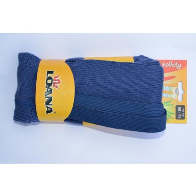 Loana Punčocháčky žebrované s kšandami s výtažkem Aloe Vera Modré – Zboží Dáma