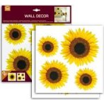 Crearreda Samolepicí dekorace WA M Sunflower 54106 Slunečnice 2 archy 31x31 cm – Zboží Dáma