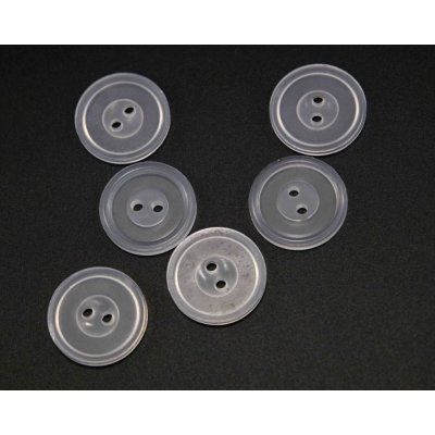 Dírkový knoflík - průhledná - průměr 1,8 cm – Zboží Dáma