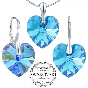 Swarovski Elements Srdce Aquamarine ABLSW015S