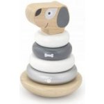 Viga balanční věž pyramida Pejsek šedá/bílá – Zboží Dáma