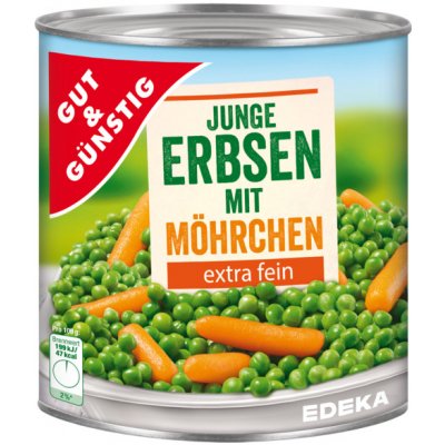 G&G Mladý hrášek s baby karotkou extra jemné 800 g – Zboží Dáma