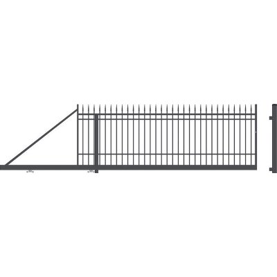 PORTLAND brána posuvná bez pohonu; 4000x1590mm; Levá – Sleviste.cz