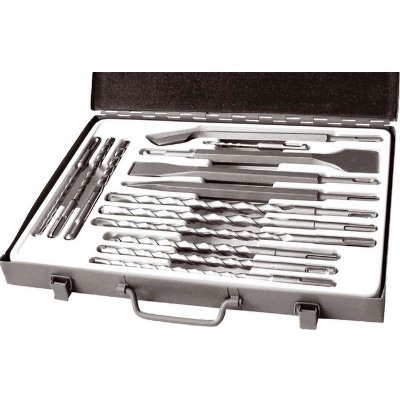 EXTOL vrtáky a sekáče SDS PLUS, sada 14ks, 4xsekáč: 250mm: plochý 20 a 40mm, špičatý, drážkovací, 10xvrták: 5x110mm, 6, 8, 10x16 – Sleviste.cz