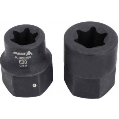 Nástrčné hlavice ASTA TORX-E, rozměry E20 a E24 2 ks – Zboží Dáma