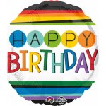 balónek Happy Birthday barevný – Zboží Dáma