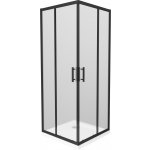 MEXEN/S Rio sprchový kout čtverec 70x70, dekor, černá + bílá vanička se sifonem 860-070-070-70-30-4010B – Zboží Dáma