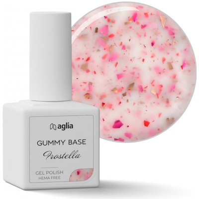 AGLIA GUMMY BASE Frostella podkladový gel lak 15 ml – Sleviste.cz