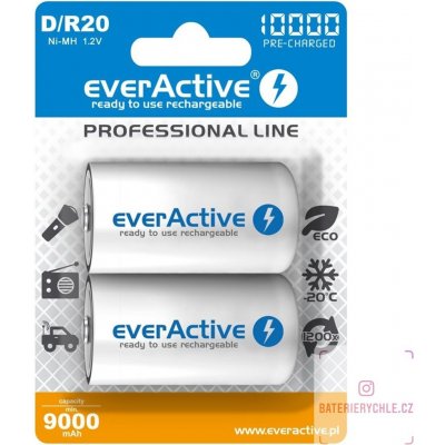 everActive professional line D 10000mAh 2ks EVHRL20-10000 – Zbozi.Blesk.cz