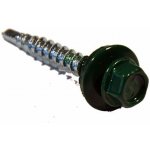 Střešní šroub + EPDM 4,8 x 20 mm, samovrtný - Tmavě zelená RAL 6005 / balení 200 ks – Hledejceny.cz