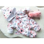 Amálka Kojenecká zateplená kombinéza s ptáčky bílá – Hledejceny.cz