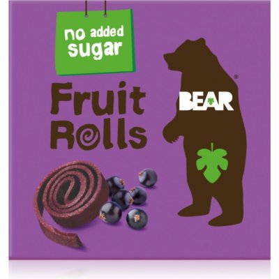 BEAR Fruit Rolls Blackcurrant sušené ovoce 5 x 20 g – Zboží Mobilmania