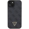 Pouzdro a kryt na mobilní telefon Apple Guess PU 4G Strass Triangle Metal Logo iPhone 15 Plus Černé