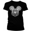 Dámské tričko s potiskem Mickey Mouse tričko LineArt Black Girly dámské