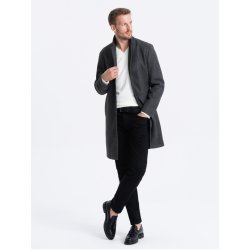 Ombre Clothing pánský lehký kabát tmavě šedý