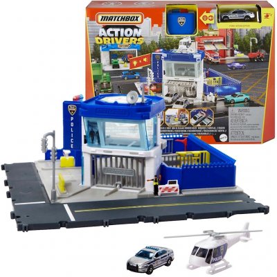 Matchbox Action Drivers Dobrodružný Herní set Policejní stanice se světly a zvuky – Zboží Mobilmania