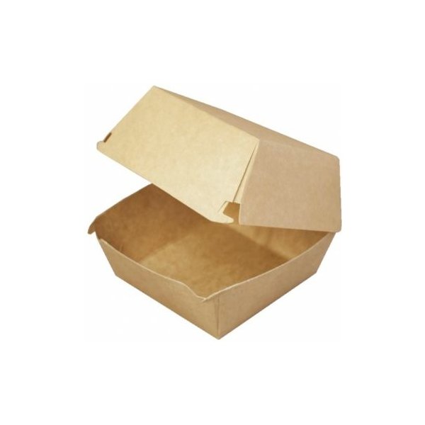 Jídlonosič Papírová kraft krabička na burger 16x16x10cm (125ks)