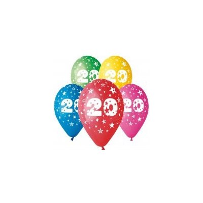 Gemar Balónek pastel 30 cm číslo 20 potisk – Zboží Mobilmania