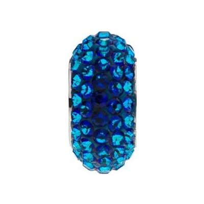 Šperky4U Navlékací přívěšek korálek s krystaly Swarovski Bermuda Blu LV0002 BB – Zboží Mobilmania