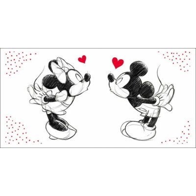 Jerry Fabrics Bavlněná froté osuška 70 x 140 cm - Mickey a Minnie "In Love 03"