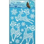 Anděl Samolepky sobi se sněhovým efektem s glitry 26 x 18,5 cm 10505 – Hledejceny.cz