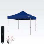 BRIMO Zahradní Altán Skládací 3x3m Prémiová UV/PVC Ochrana bez stěn Modrá S. Alu – Zboží Dáma