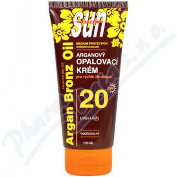 Vivaco SunVital opalovací krém s bio arganovým olejem SPF20 100 ml