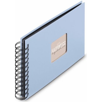 Hama album klasické spirálové FINE ART 24x17 cm, 50 stran, lagoon (modrá), černé listy – Hledejceny.cz